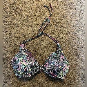 Victoria's Secret Pink and Blue Floral Bra 34DD